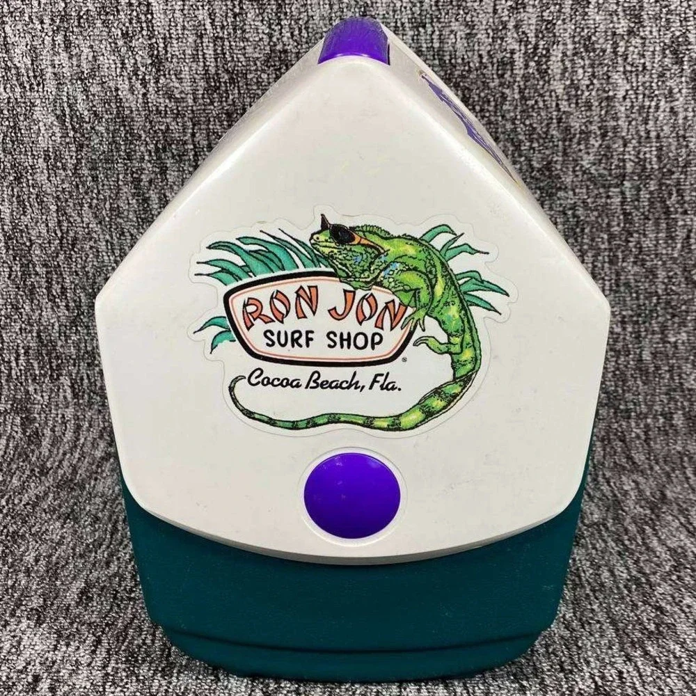 Igloo‎ Little Playmate Elite Cooler Small Teal White Ron Jon Surf Shop Retro